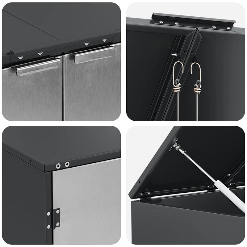 Wheelie Bin Storage with Gas Lift-up Lid for 240L Bin
