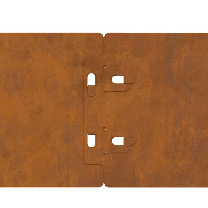 vidaXL Lawn Edging 30 pcs Rusty 103 x 0.05 x 20 cm Weathering Steel