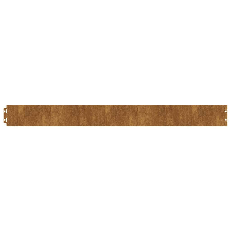 vidaXL Lawn Edging 30 pcs Rusty 103 x 0.05 x 20 cm Weathering Steel