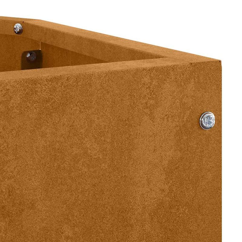 vidaXL Corner Planter Rusty 45 x 45 x 35 cm Weathering steel