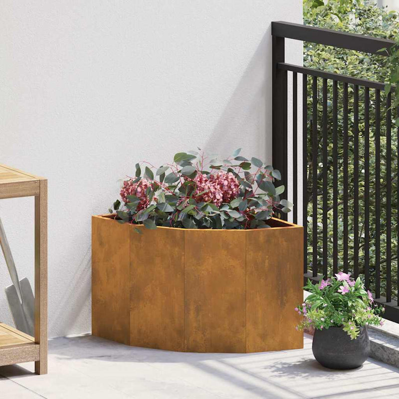 vidaXL Corner Planter Rusty 45 x 45 x 35 cm Weathering steel