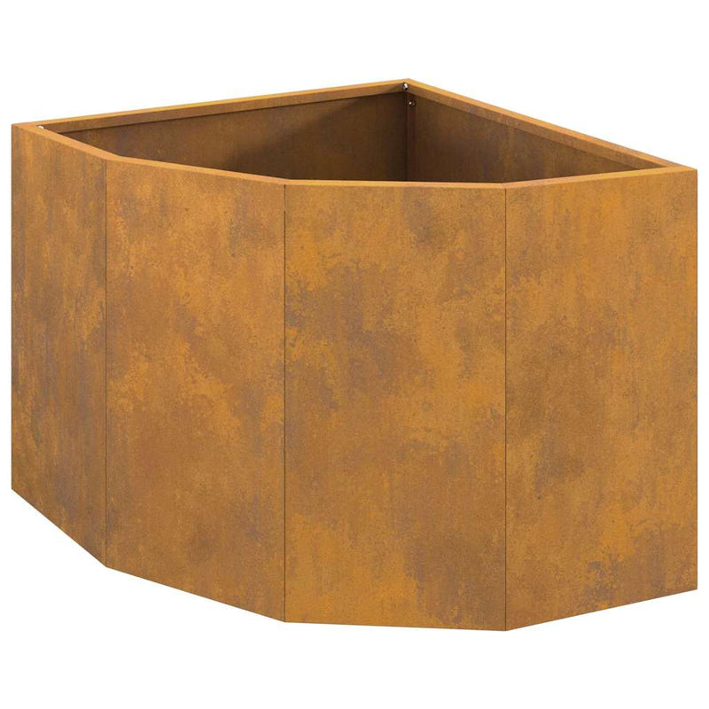 vidaXL Corner Planter Rusty 45 x 45 x 35 cm Weathering steel