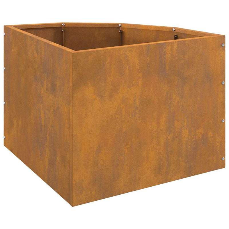 vidaXL Corner Planter Rusty 45 x 45 x 35 cm Weathering steel