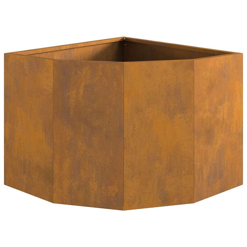 vidaXL Corner Planter Rusty 45 x 45 x 35 cm Weathering steel