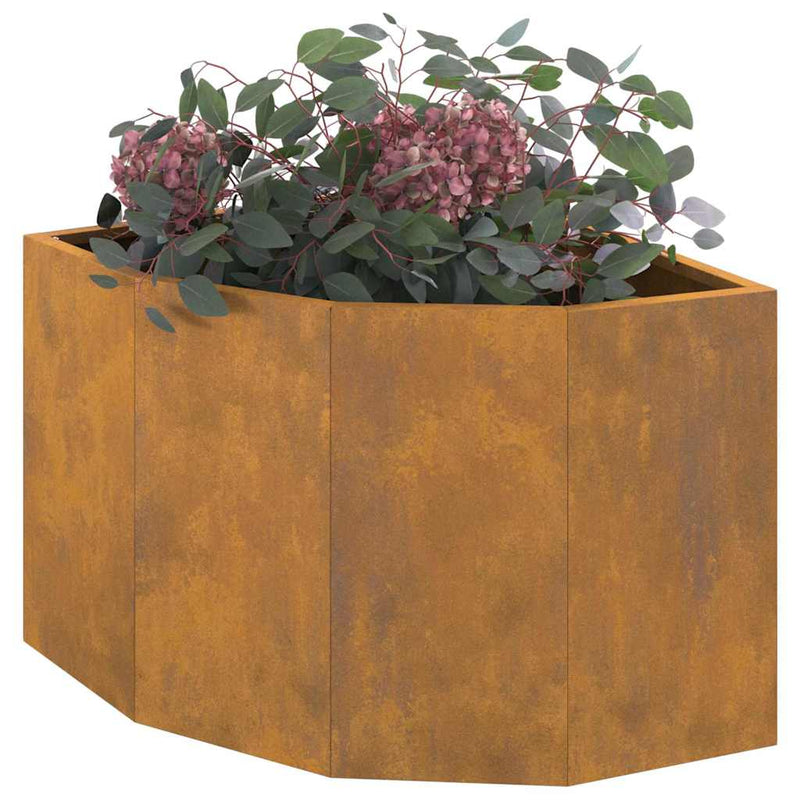 vidaXL Corner Planter Rusty 45 x 45 x 35 cm Weathering steel