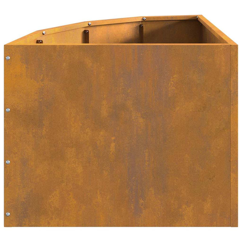 vidaXL Corner Planter Rusty 45 x 45 x 35 cm Weathering steel