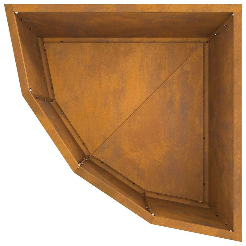 vidaXL Corner Planter Rusty 45 x 45 x 35 cm Weathering steel