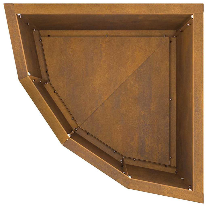 vidaXL Corner Planter Rusty 30 x 30 x 35 cm Weathering steel