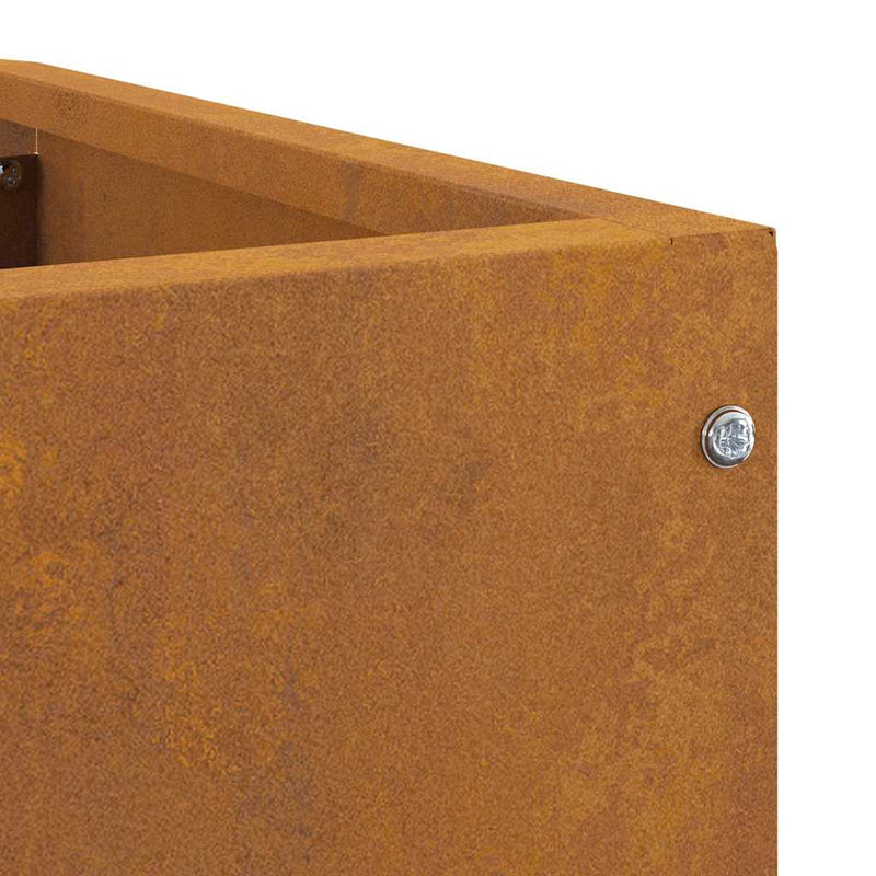 vidaXL Corner Planter Rusty 60 x 60 x 50 cm Weathering steel