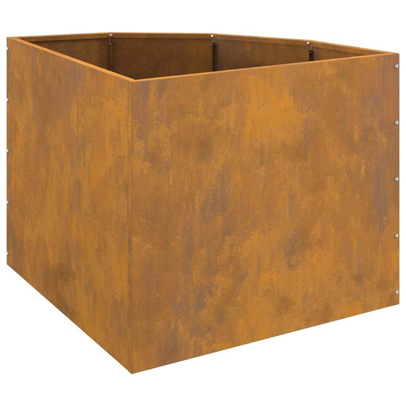 vidaXL Corner Planter Rusty 60 x 60 x 50 cm Weathering steel