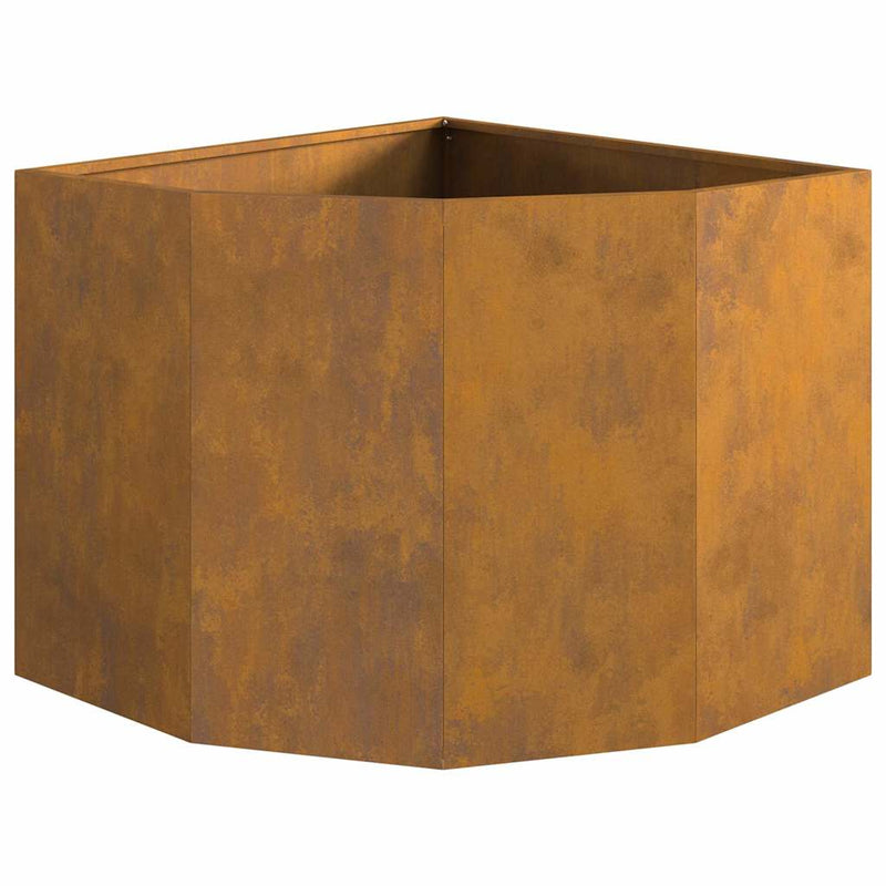 vidaXL Corner Planter Rusty 60 x 60 x 50 cm Weathering steel