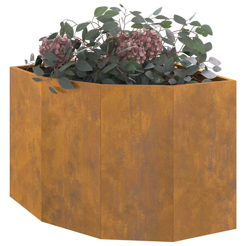 vidaXL Corner Planter Rusty 60 x 60 x 50 cm Weathering steel