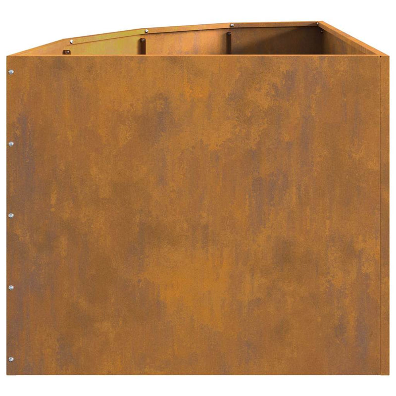 vidaXL Corner Planter Rusty 60 x 60 x 50 cm Weathering steel