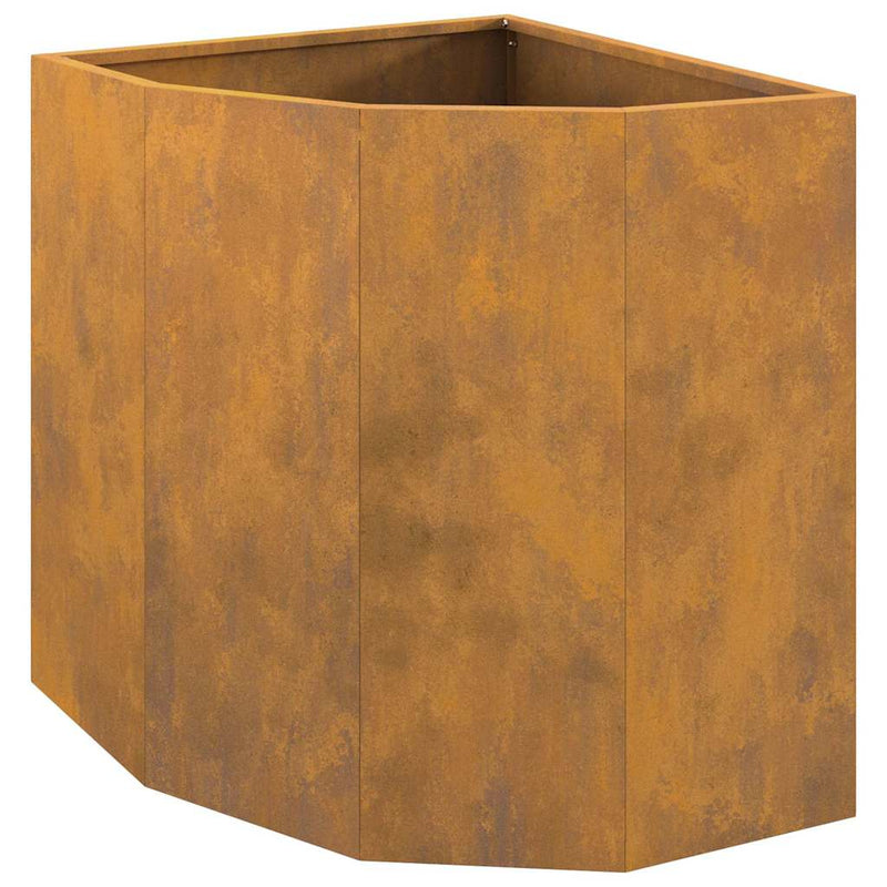 vidaXL Corner Planter Rusty 45 x 45 x 50 cm Weathering steel