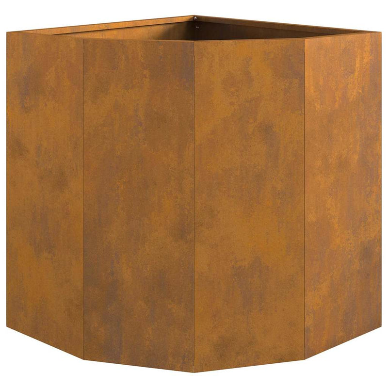 vidaXL Corner Planter Rusty 45 x 45 x 50 cm Weathering steel