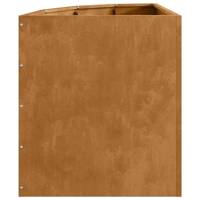 vidaXL Corner Planter Rusty 45 x 45 x 50 cm Weathering steel