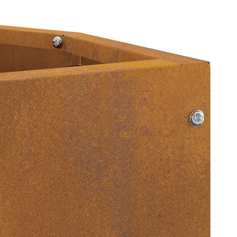 vidaXL Corner Planter Rusty 30 x 30 x 50 cm Weathering steel