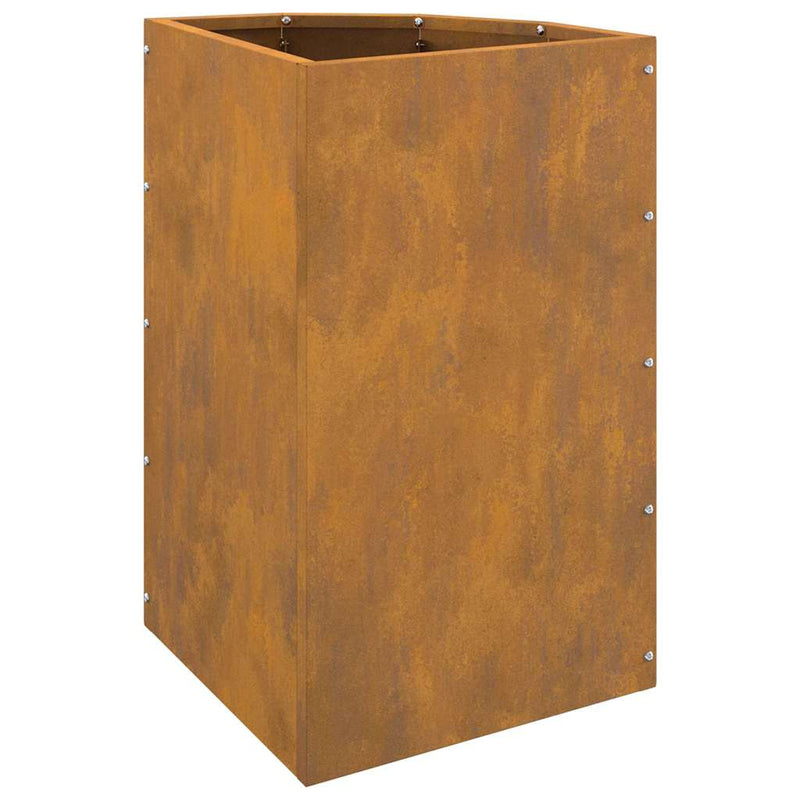 vidaXL Corner Planter Rusty 30 x 30 x 50 cm Weathering steel