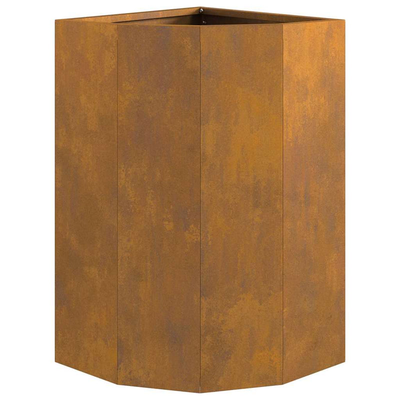 vidaXL Corner Planter Rusty 30 x 30 x 50 cm Weathering steel
