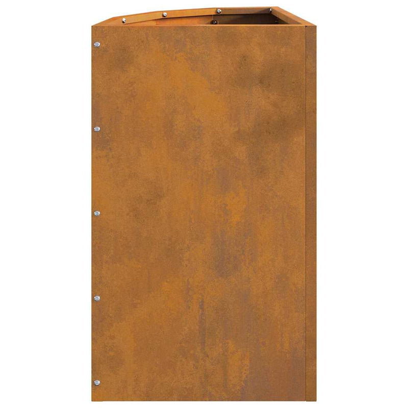 vidaXL Corner Planter Rusty 30 x 30 x 50 cm Weathering steel