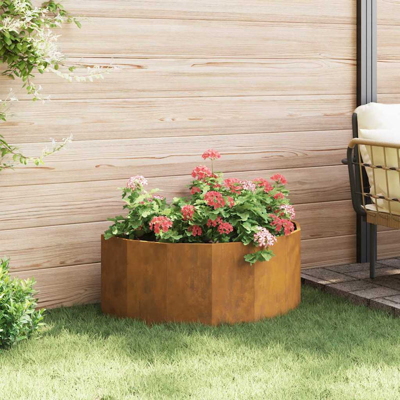 vidaXL Planter Rusty 90 x 45 x 35 cm Weathering Steel