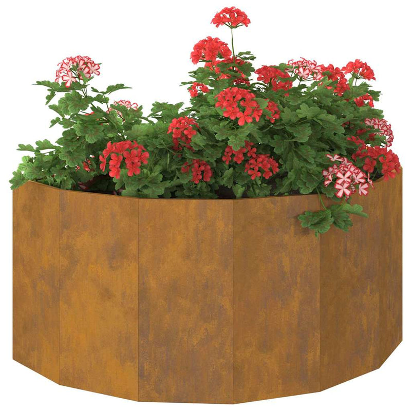 vidaXL Planter Rusty 120 x 60 x 50 cm Weathering Steel