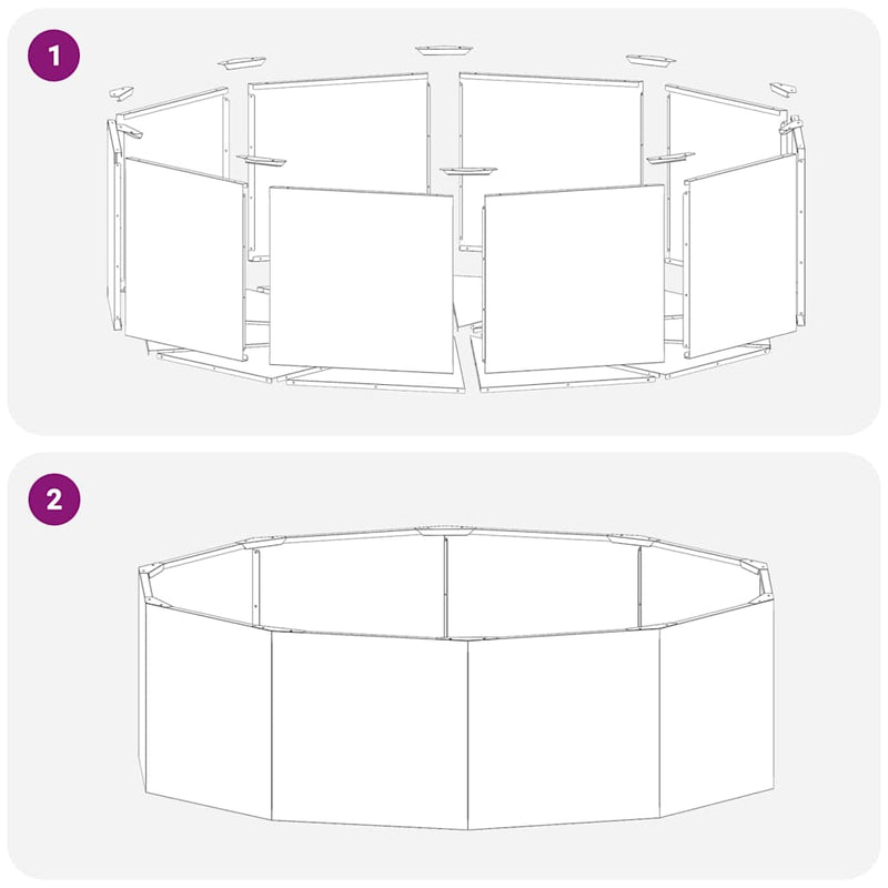 vidaXL Planter Black 120 x 120 x 35 cm Steel