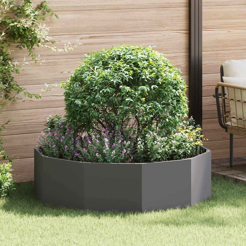 vidaXL Planter Black 120 x 120 x 35 cm Steel