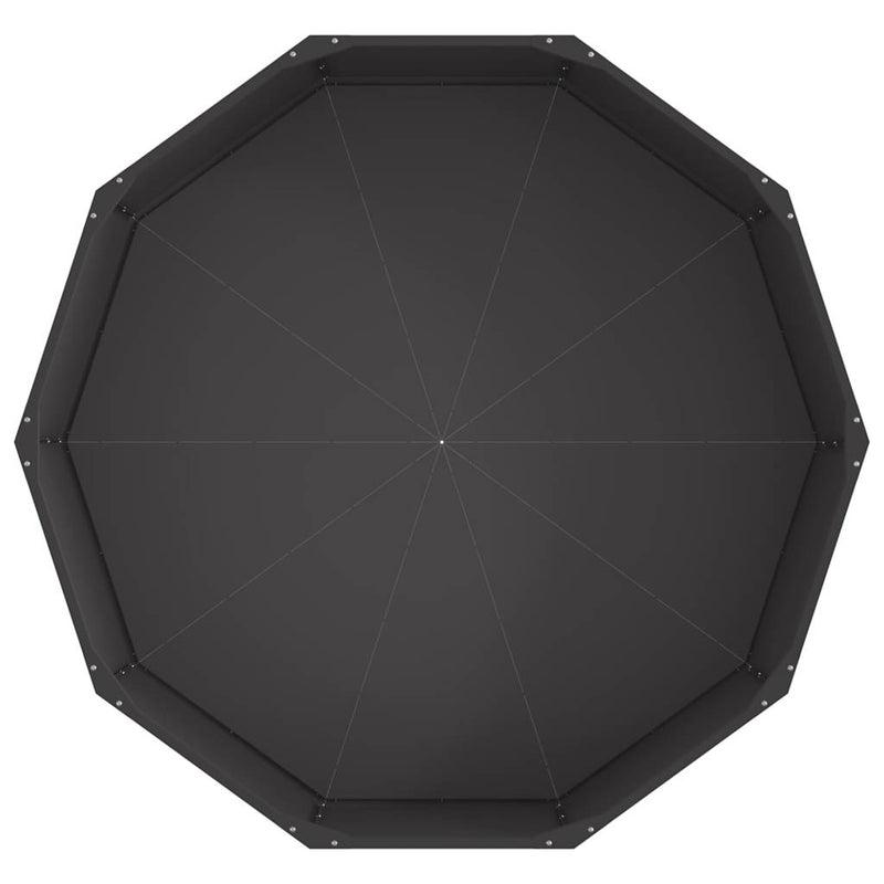 vidaXL Planter Black 120 x 120 x 35 cm Steel