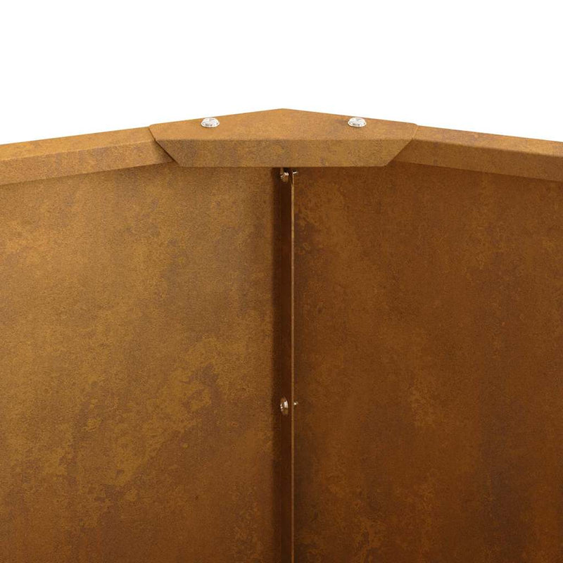 vidaXL Planter Rusty 120 x 120 x 35 cm Weathering Steel