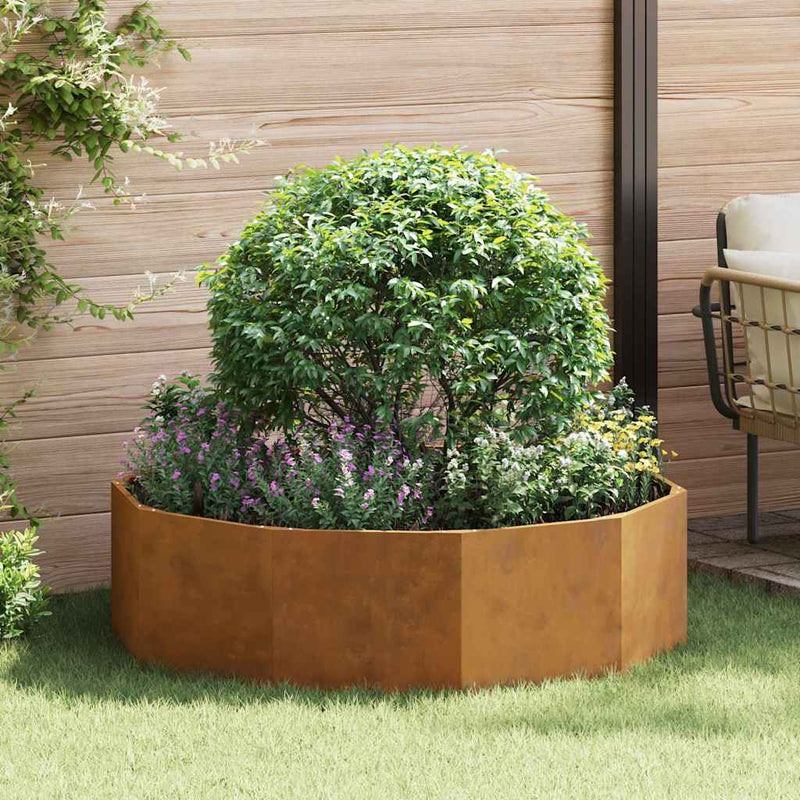 vidaXL Planter Rusty 120 x 120 x 35 cm Weathering Steel