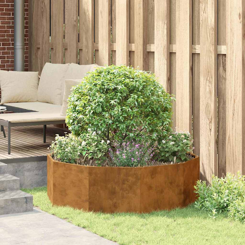 vidaXL Planter Rusty 120 x 120 x 35 cm Weathering Steel