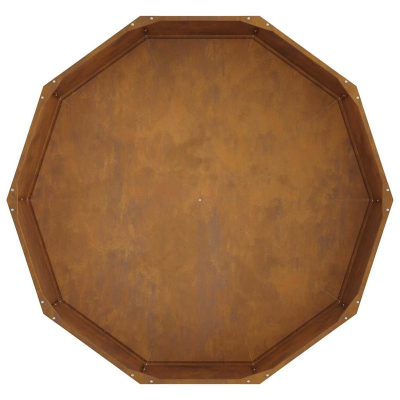 vidaXL Planter Rusty 120 x 120 x 35 cm Weathering Steel