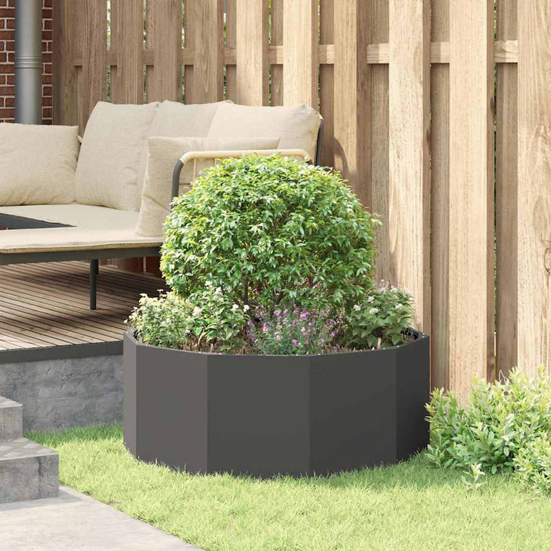 vidaXL Planter Black 90 x 90 x 35 cm Steel