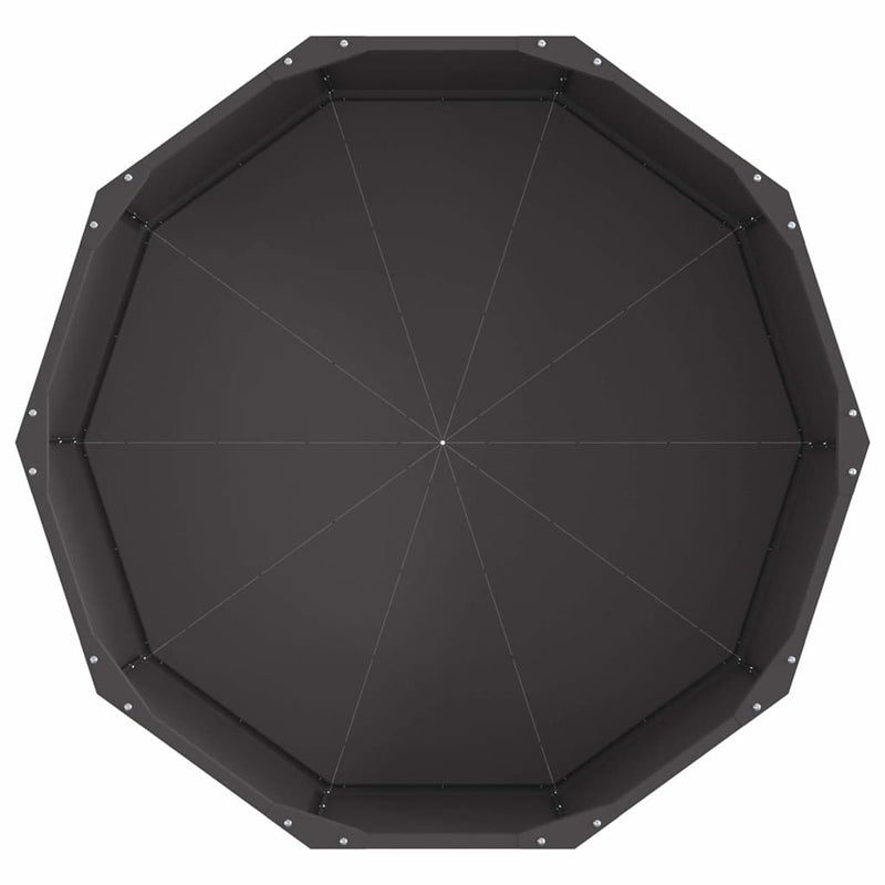 vidaXL Planter Black 90 x 90 x 35 cm Steel