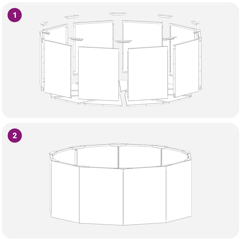vidaXL Planter Anthracite 90 x 90 x 35 cm Steel