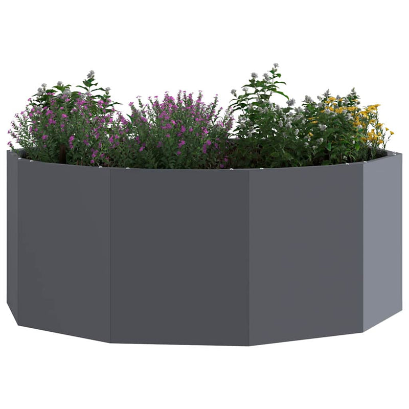 vidaXL Planter Anthracite 90 x 90 x 35 cm Steel