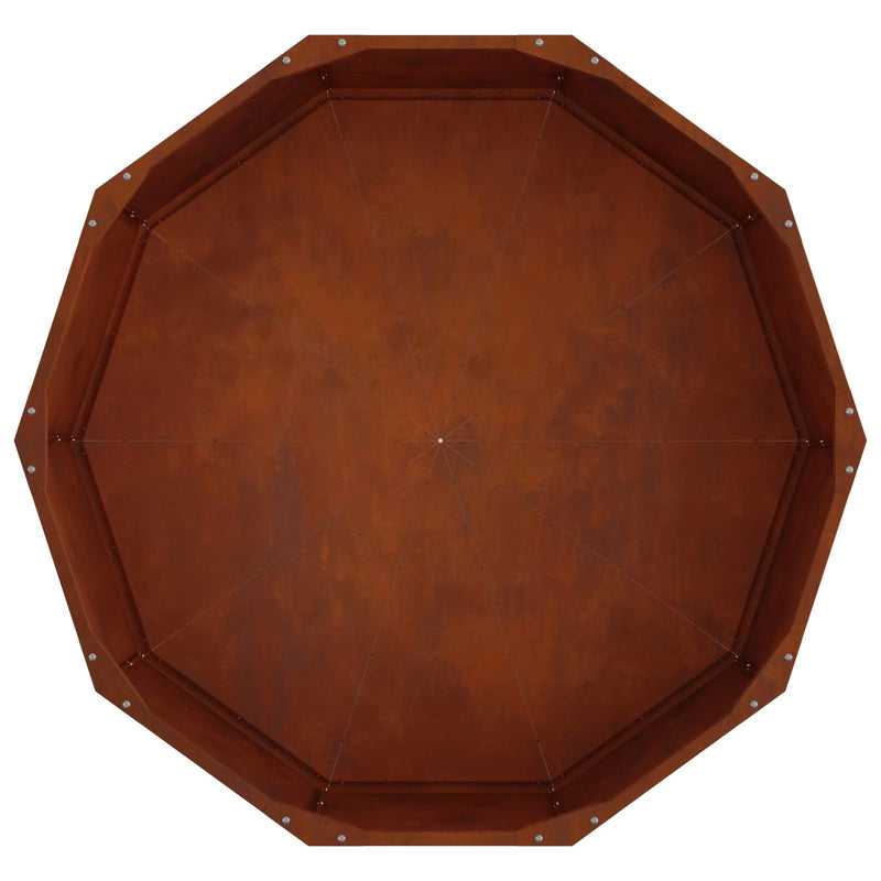 Planter Rusty 90 x 90 x 35 cm Weathering Steel