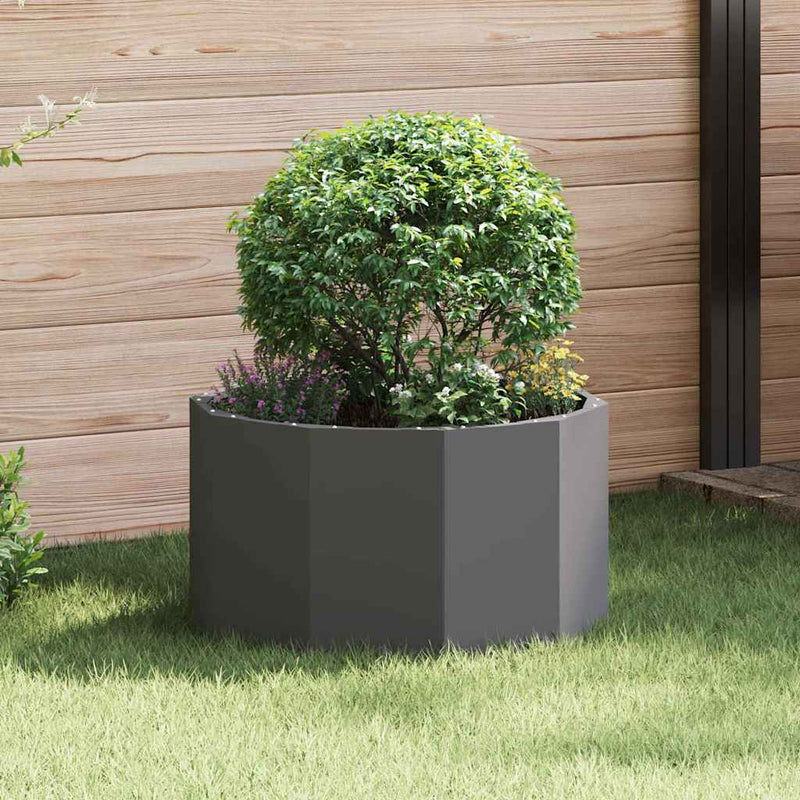 vidaXL Planter Black 60 x 60 x 35 cm Steel