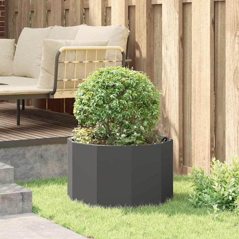 vidaXL Planter Black 60 x 60 x 35 cm Steel