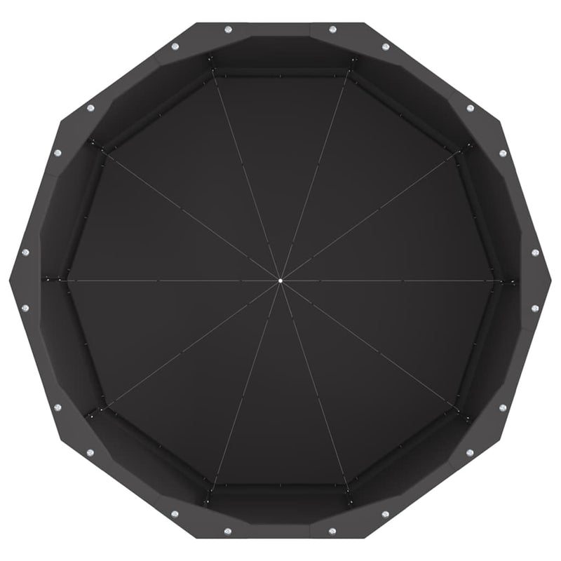 vidaXL Planter Black 60 x 60 x 35 cm Steel