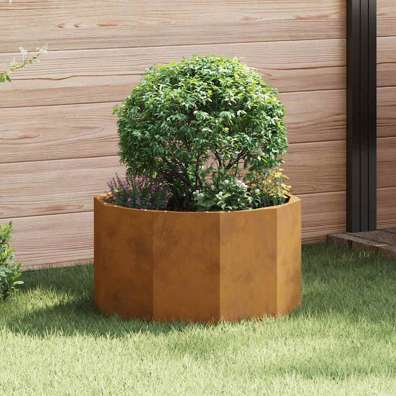 vidaXL Planter Rusty 60 x 60 x 35 cm Weathering Steel