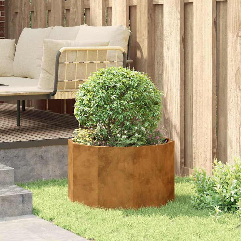 vidaXL Planter Rusty 60 x 60 x 35 cm Weathering Steel