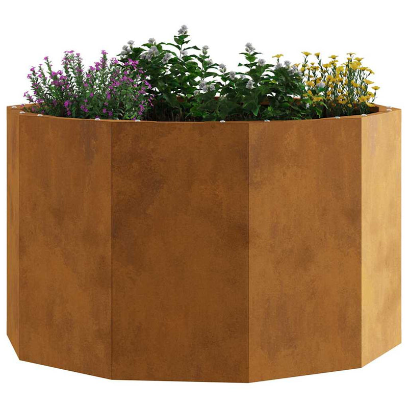 vidaXL Planter Rusty 60 x 60 x 35 cm Weathering Steel