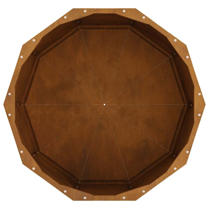 vidaXL Planter Rusty 60 x 60 x 35 cm Weathering Steel