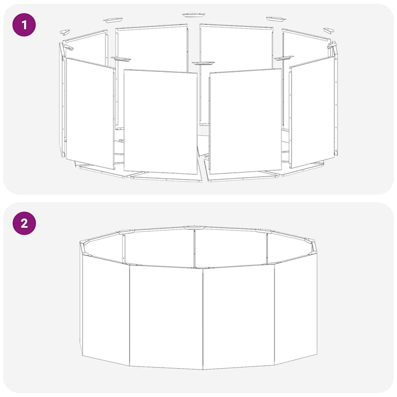 vidaXL Planter Black 120 x 120 x 50 cm Steel