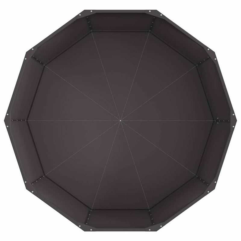 vidaXL Planter Black 120 x 120 x 50 cm Steel