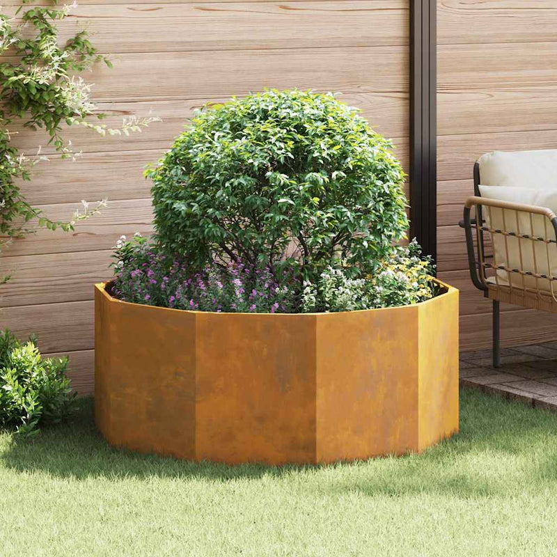 vidaXL Planter Rusty 120 x 120 x 50 cm Weathering Steel