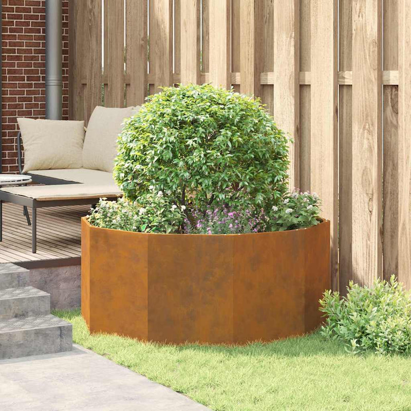 vidaXL Planter Rusty 120 x 120 x 50 cm Weathering Steel