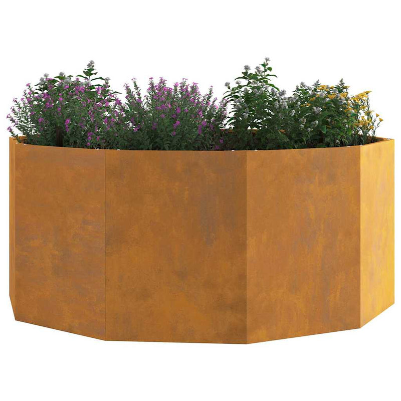 vidaXL Planter Rusty 120 x 120 x 50 cm Weathering Steel